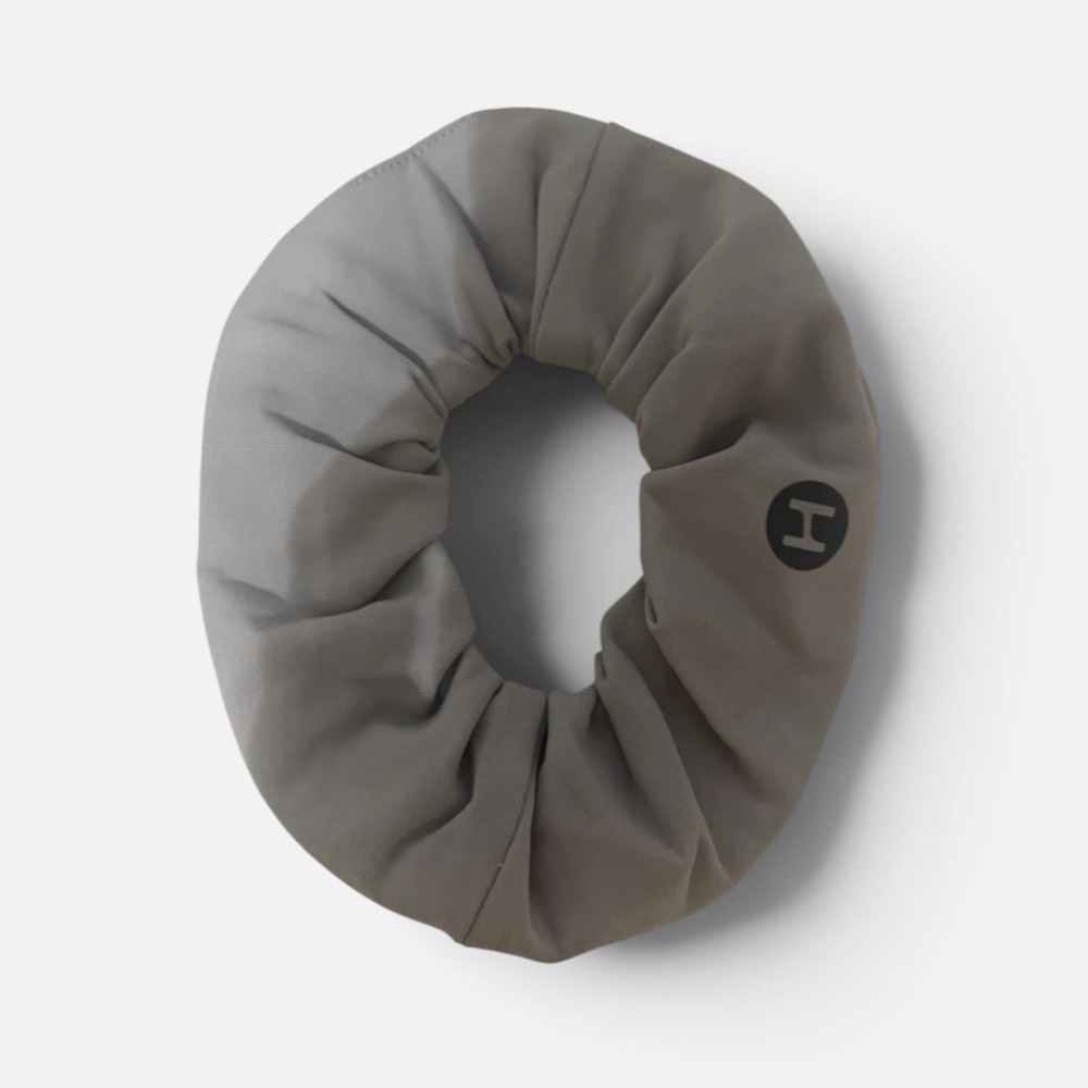 Halara Scrunchie Women OS Gray New Athletic Logo Hair Accessory
